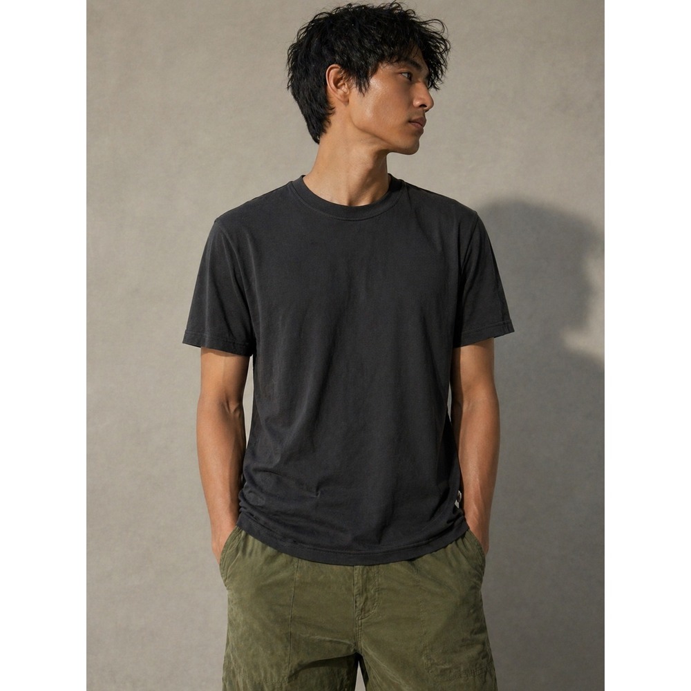 Jason Wu Mens Crew Neck Short Sleeve 100% Cotton T-Shirt Faded Black Size M NEW